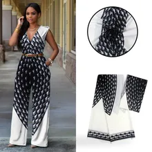 Модный стиль белый и черный мягкий Африканский шелк Анкара ткань атласный воск шелковая африканская ткань имитированный шелковый материал для платья