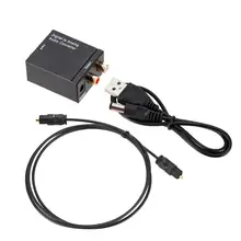Digital ao sinal coaxial da fibra ótica do conversor de áudio analógico ao estéreo análogo 3.5mm jack 2 * rca do amplificador de dac spdif