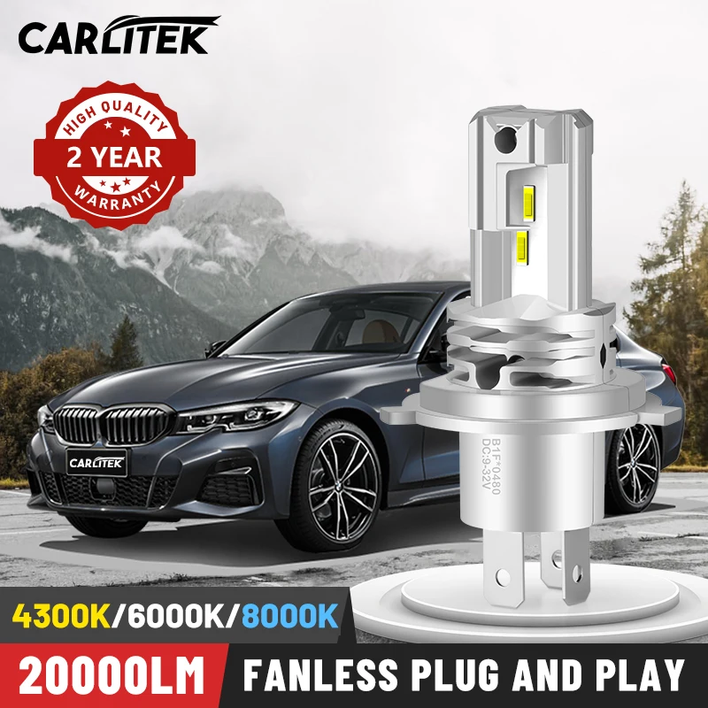 Светодиодные лампы CARLITEK H11 H8 H9 H7 H4 для автомобильных фар турбо 9005 9006 Автомобильные