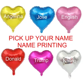 

18" Heart Balloons with your name Foil Mylar ,Custom Name, Pick Your Letters, DIY Birthday,Wedding Party Decorations, Name Ball