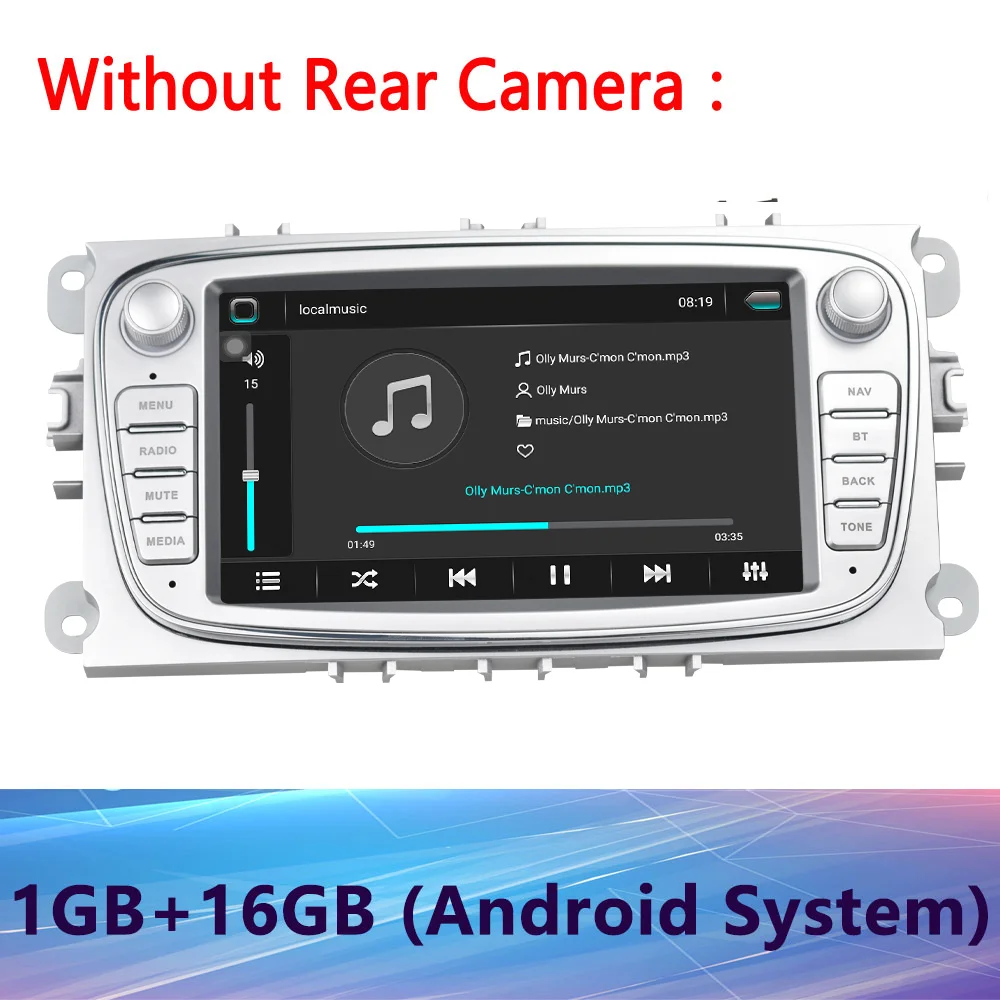White Radio Only AMPrime " Радио 2 din Android gps автомобильное радио Wifi Авторадио для Ford/Focus/C-Max/Mondeo/Galaxy радио coche мультимедийный плеер - Цвет: White Radio Only