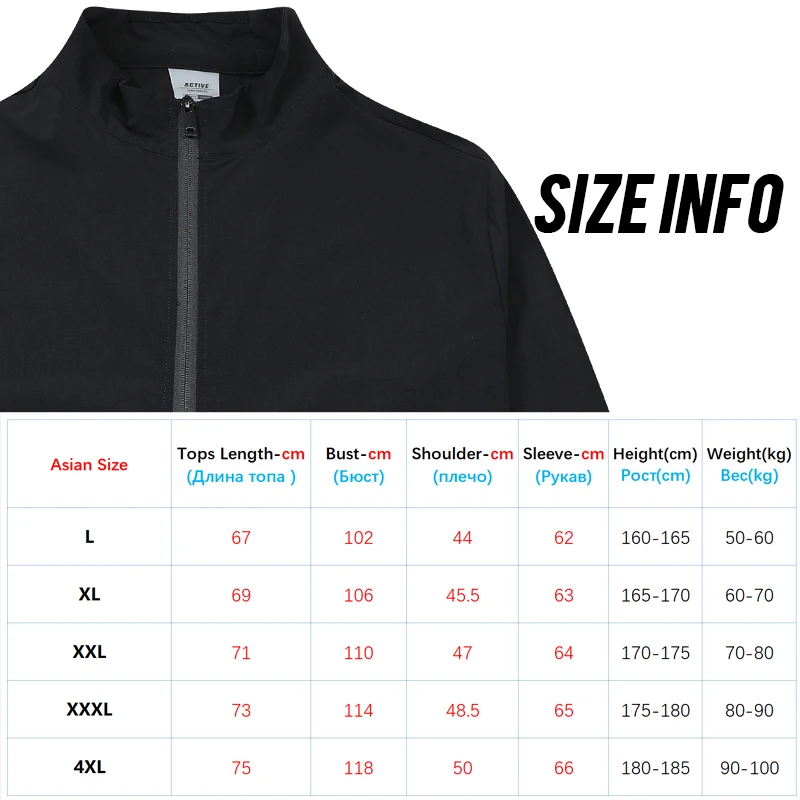 Men Jackets Zipper Thin Running Sport Coats Autumn Outdoor Hiking Camping Sportswear Breathable Male Gym Sweatshirts