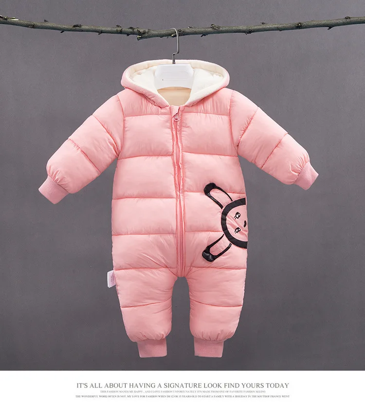 2020 Overalls Winter Jumpsuit Baby Newborn Plus velvet snowsuit Snow Wear Coat Boy Warm Romper down Cotton Girl clothes Bodysuit