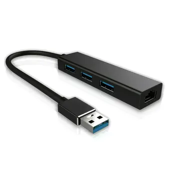 

Usb 3.0 Hub Gigabit Ethernet Lan Rj45 1000Mbps Network Adapter Hub 3 Port Hub For Mac Pc Universal Usb3.0 Hub
