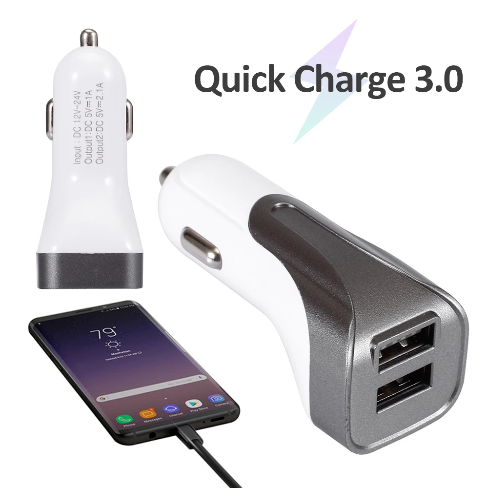 2.1A двойной зарядное устройство USB для iPhone 7 8Plus 6S X XR XS зарядное устройство s Xiaomi huawei P30 QC3.0 быстрое зарядное устройство для телефона аксессуары