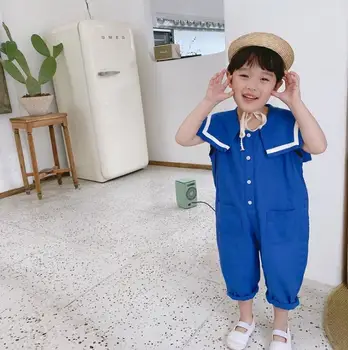 

2020 New Girls Boys Overalls Summer Cotton Fashion Kids Pants 1-6t QA709