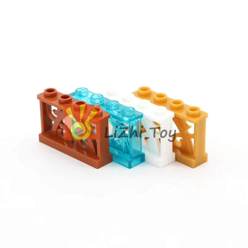 Кубики MOC части 19121 забор 1X4X2 декоративные с 4 шпильками DIY Строительные