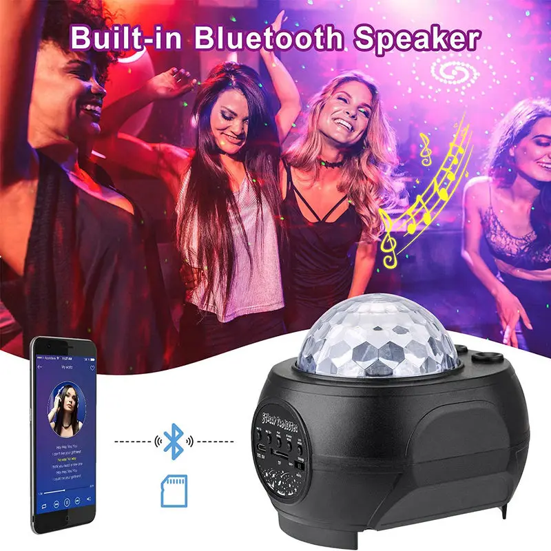 cool night lights Galaxy Star Projector Starry Sky Night Light Ocean Wave Nebula Cloud Lamp Bluetooth Speaker For Bedroom Decor Kids Adults Gifts portable night light