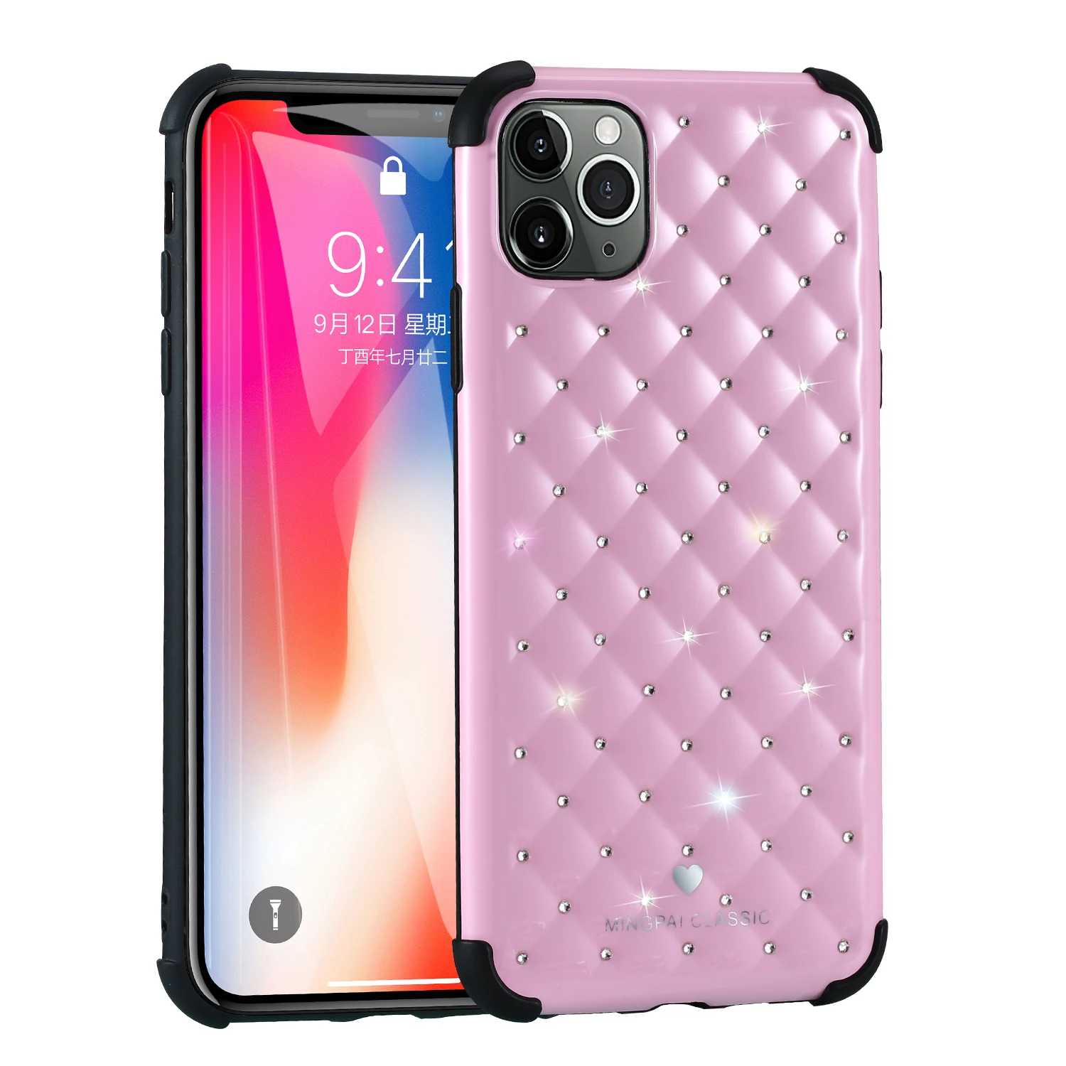 Модный Роскошный чехол для телефона с бриллиантами для iphone 11 pro max x xs xr, чехол из овчины, защита от падения, задняя крышка для iphone 6s plus 7 8
