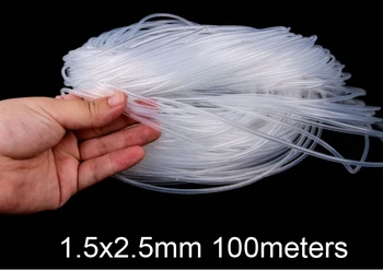 

1.5x2.5mm 100 meter 1.5 Transparent silica gel tube food grade silicone tube lucency silicon hose FDA tasteless capillary tubing