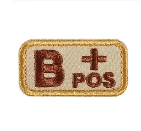 14 3D Вышивка кровяного типа патч-лист A+ B+ AB+ O+ передний POS A-B-AB-O отрицательный NEG кровяный Тип патч группа тактический военный значок - Цвет: 14