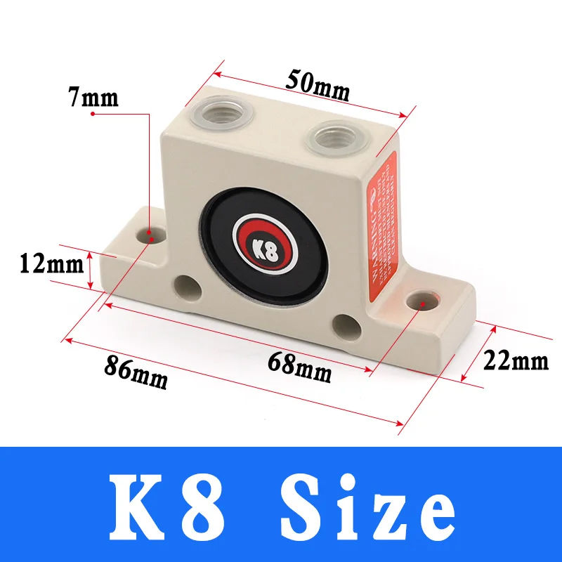 Промышленный пневматический вибратор осциллятор шарикового типа K-series K8, K10, K13, K16, K20, K25, K30, K32, K36 - Цвет: K8