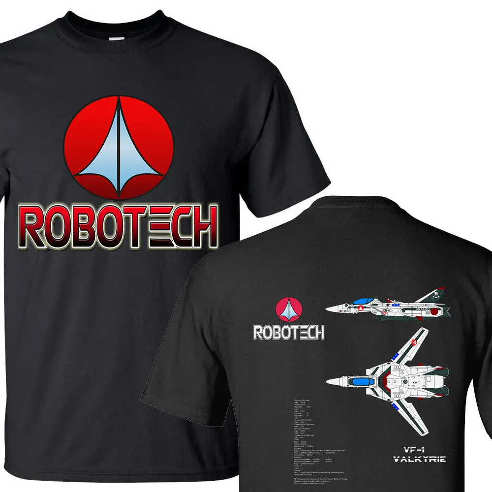 Новые хлопковые мужские футболки Vf 1 Valkyrie Robotech Macross Aerospace Fighter Mecha футболки 010715