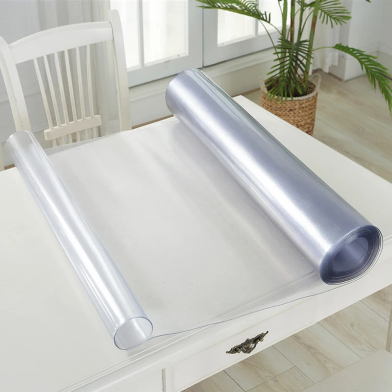New Arrival PVC Tablecloth Transparent Soft Glass Table Cover Kitchen Waterproof Oil-proof Dining Coffee Protective Table Cloth