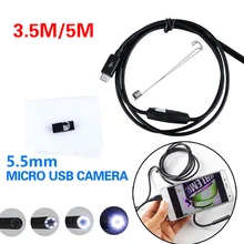 Эндоскоп 6LED IP67 Водонепроницаемый запись бороскоп видеокамера эндоскоп камера гибкий эндоскоп 3,5 м/5 м