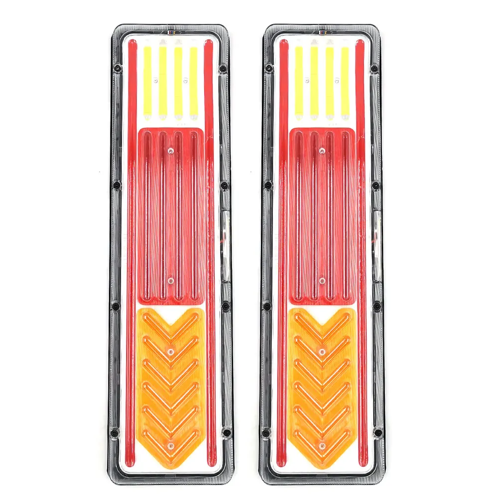 2pcs High Quality Truck Stoplight Turning Lamp Decor Tail Lights Night Signal Lighting 24V COB LED Waterproof Lorry Brake Bulb