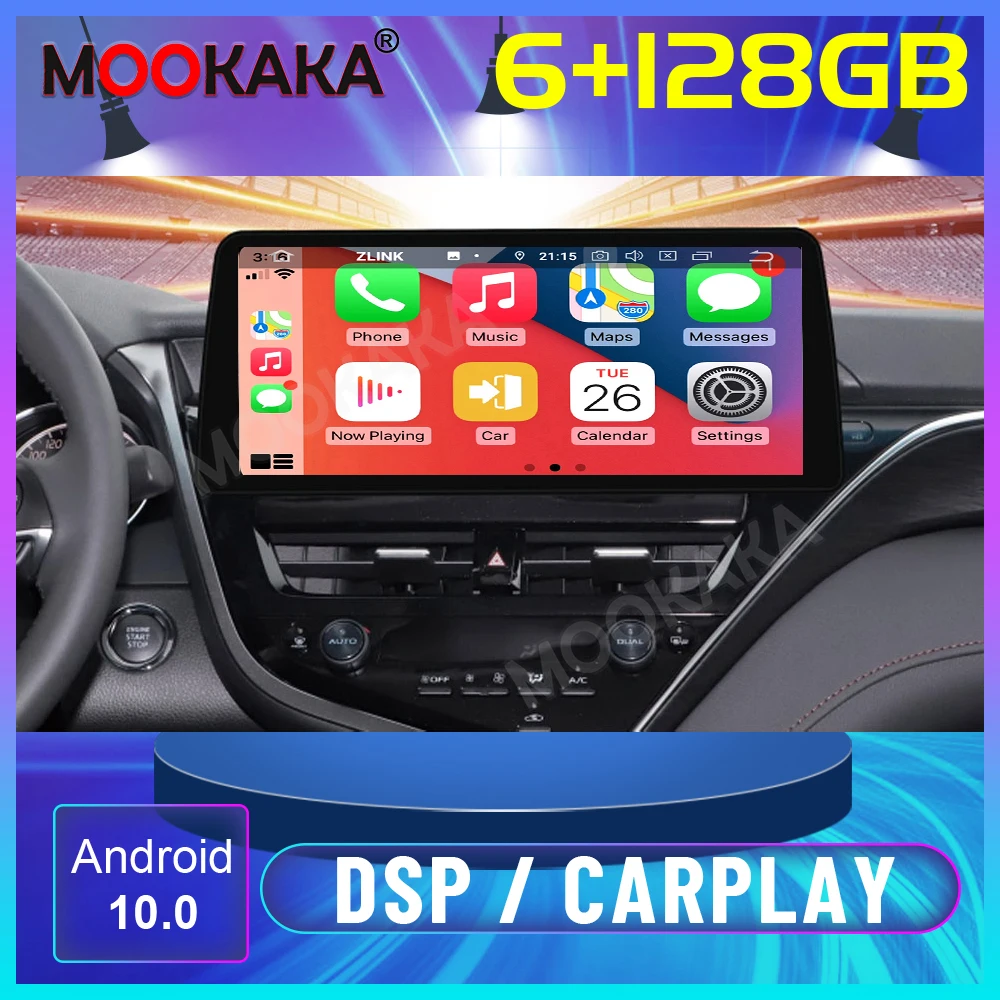 

12.3" Tesla Android 10.0 6G+128G Carplay For Toyota Camry 2021+ Car GPS Navigation Audio Radio Multimedia Player Head Unit