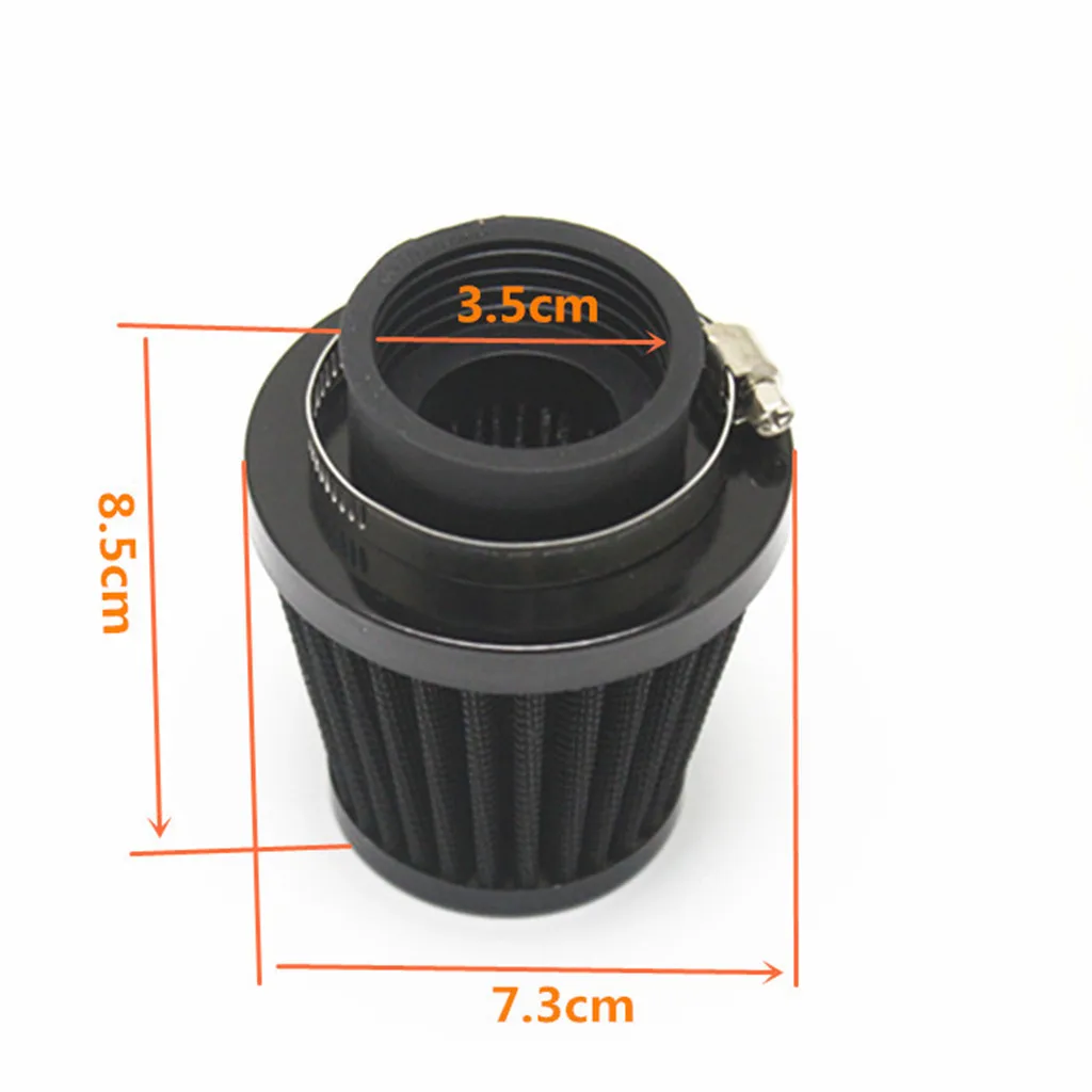 34/35/36mm Motorcycle Motorbike Air Intake Filter Cleaner Black For Honda