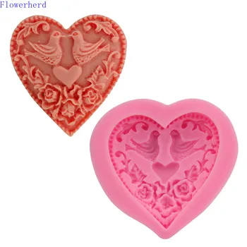 

Dove Flower Heart Cake Silicone Mold DIY Fondant Baking Tool Ice Tray Chocolate Mold Soap Making Supplies Soap Form Pasty Tools