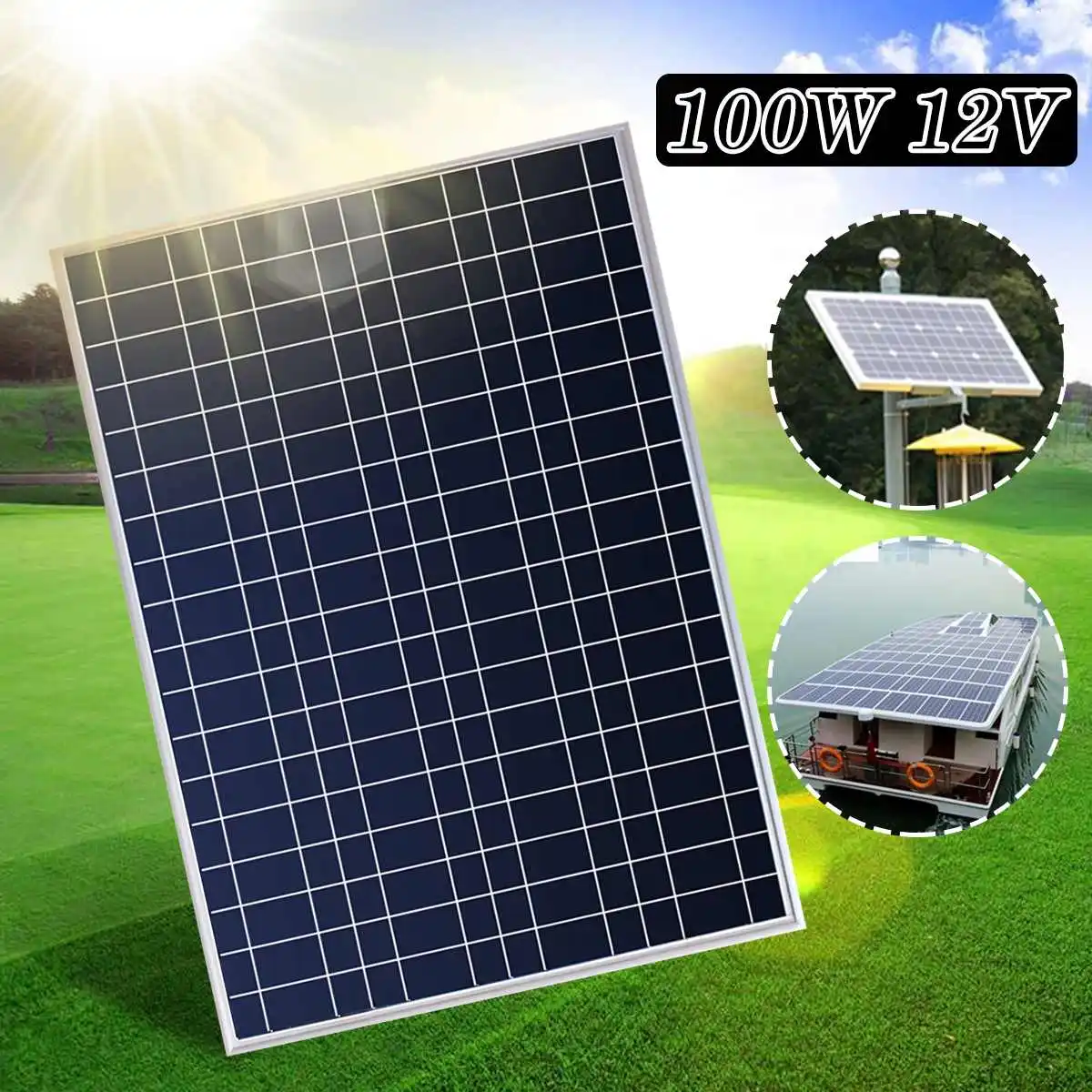 LEORY 100 Вт 18В поликристаллических Панели солнечные Sunpower solar Cells модуль Зарядное устройство для дом на колесах лодка эффективность Выход