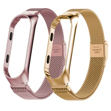 Ремешок для Xiaomi Mi, 3 запястья, металлический браслет, без винтов, нержавеющая сталь, для Xiaomi Mi, 3 Широкие ремешки, ремень Pulseira
