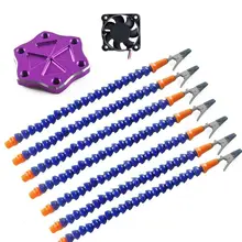 GTBL Гибкая помощь руки пайки, паяльная станция инструмент(нескользящая алюминиевая база, встроенный в лотки, термостойкие крышки, 360 D