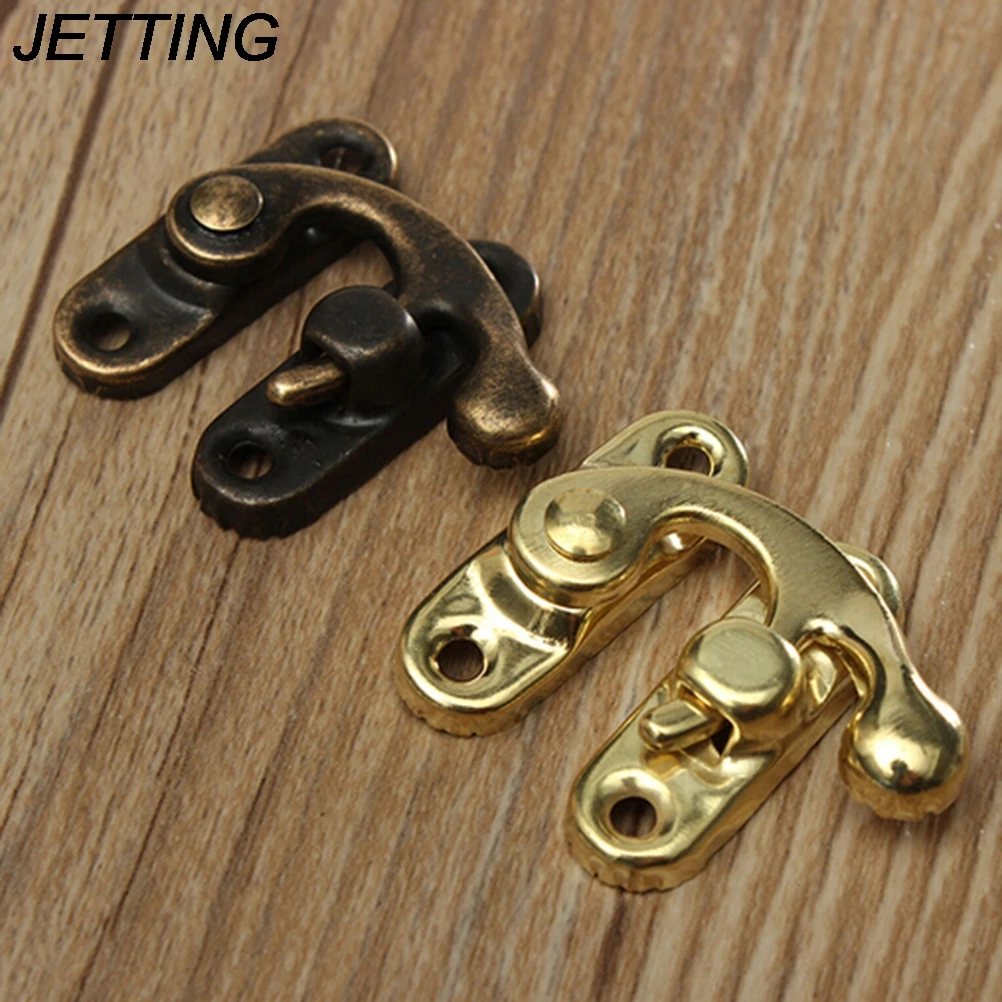 5pcs 2 Colors Antique Bronze Iron Padlock Hasp Hook Lock For Mini Jewelry Box With Screws For Furniture Hardware