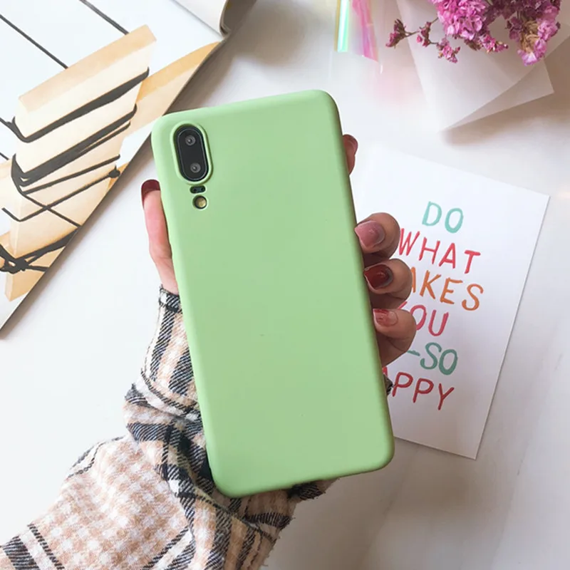 Матовый однотонный красный чехол для телефона huawei Honor 8X MAX 8A 10 Lite P30 P20 P10 mate 20 Pro