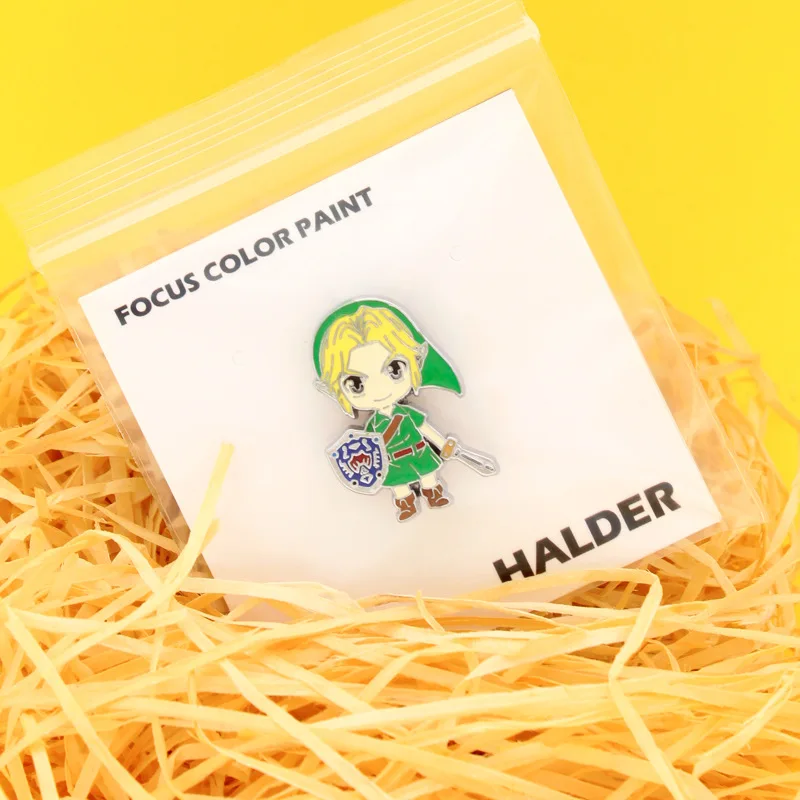 

The Legend of Zelda Metal Enamel Figure Pins Brooches Lapel Backpack Bag Badge Cosplay Props Accessories Ornament Gifts