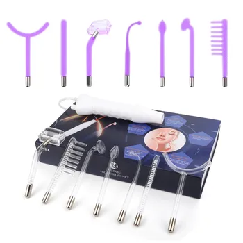 

7In1 High Frequency Facial Spa Beauty Machine Electrode Glass Tube Wand Household Handheld Electrotherapy Wand Comb Acne Remover