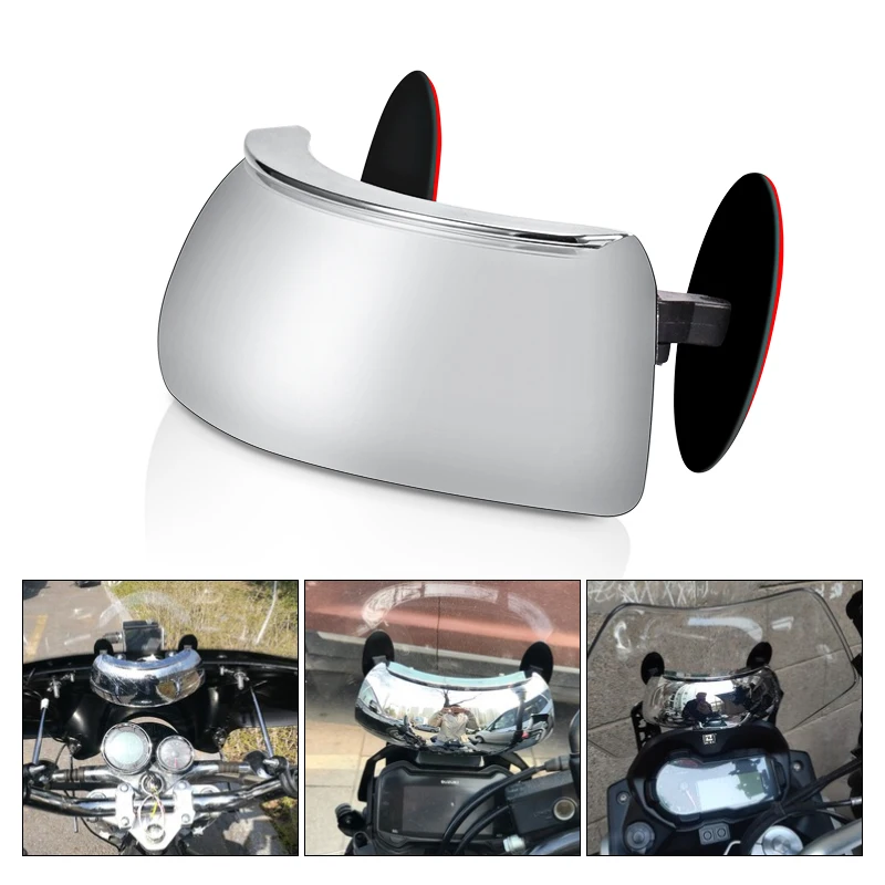 Universal Motorcycle Windscreen Rear View Blind Spot Mirror 180degree