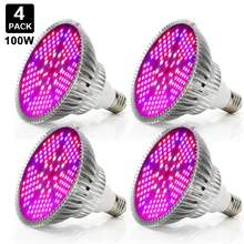 100 Вт Светодиодный светильник для выращивания растений полный спектр растительный светильник для комнатных растений Цветение растет палатка комнатное гидропонное цветение растет лампы