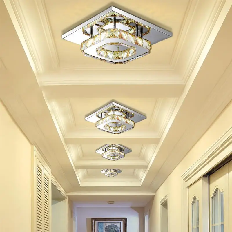 Красивая Хрустальная люстра панель безопасности светодиодная лампа практичная