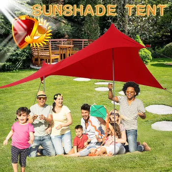 

4-5 Person Outdoor Sun Shade Tent for Beach Picnic Beach Park Camping Tent Ship From Shade Beach Tent Outdoor Sun shelter#C4