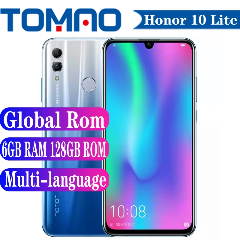 Новый Смартфон Honor 10 Lite Android 9 ии камера 24 МП 6 21 дюйма 2340X1080 HiSilicon Kirin 710