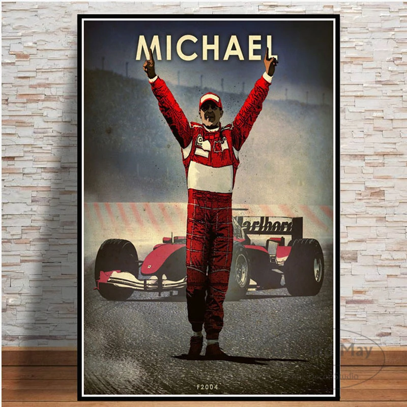 F1 Driver Ayrton Senna Colin Lewis Ken Michael Niki Richard Vintage Canvas Painting Poster Decorative Home Decor | Дом и сад