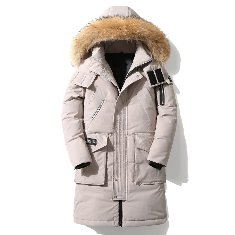 UP 90%Down Jackets  new winter  down jacket high quality Detachable Fur Collar male's jackets thick warm Outdoor windproof