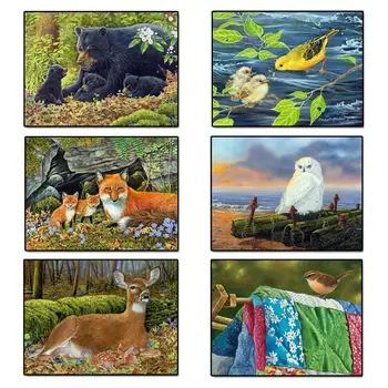 

5D DIY Diamond Painting Wild Animals Forest Full Square/Round Drill Diamond Mosaic Crystal Rhinestones Paint Diamond Embroidery