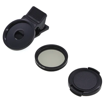 

1 Set Ultra Slim CPL Circular Polarizing Polarizer Lens Filter 37mm & Clip Maintain Rotation Anti-Reflection for 37mm Phone Lens