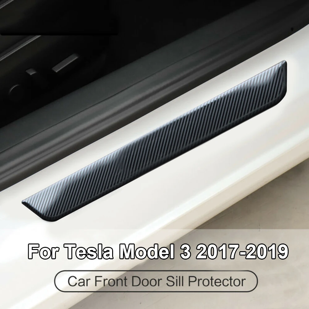 Износостойкая дверная накладка 1 пара порога автомобиля для Tesla модель 3-19