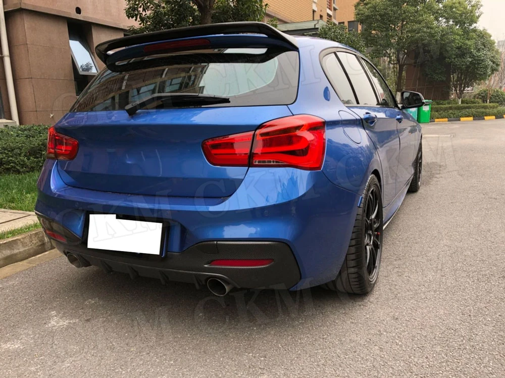 Задний диффузор для губ из углеродного волокна для BMW 1 серии F20 M135i M140i M Sport- FRP плавники Акула Стиль Автомобильный бампер