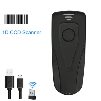 

Potable Barcode Scanner Bluetooth,RUGLINE 1D CCD Bluetooth Wireless Bar Code Reader with 16M Storage Space