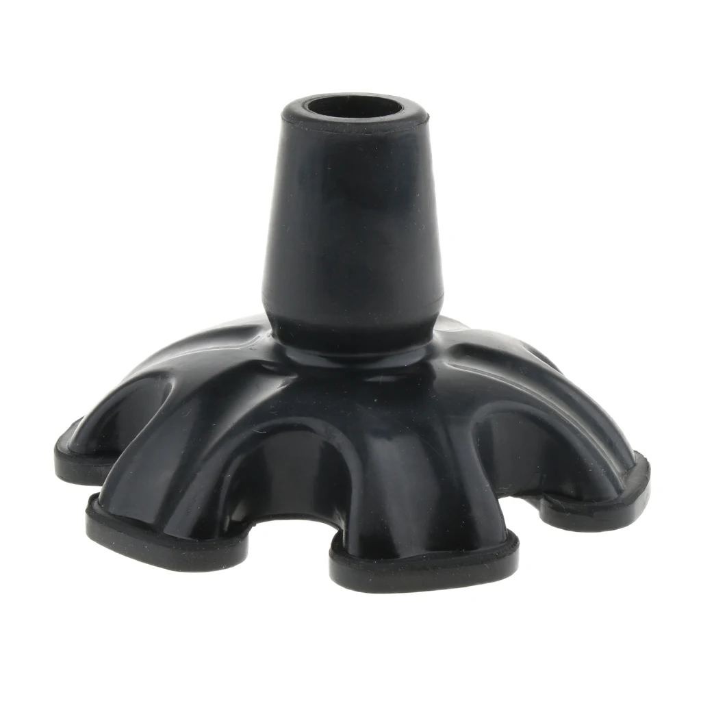 2pcs Tripod Quad Hexagonal Rubber Replacement Tip Tools End Caps for Cane Walking Stick Crutches 3/4 Inch 19mm 
