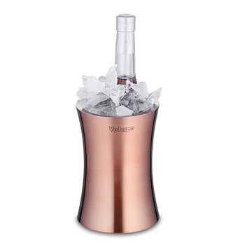 

Velaze Wine ice Bucket Beer Whiskey Cooler Bottle Holder Stainless Steel Professional Double-Wall Insulated Bars Night Party