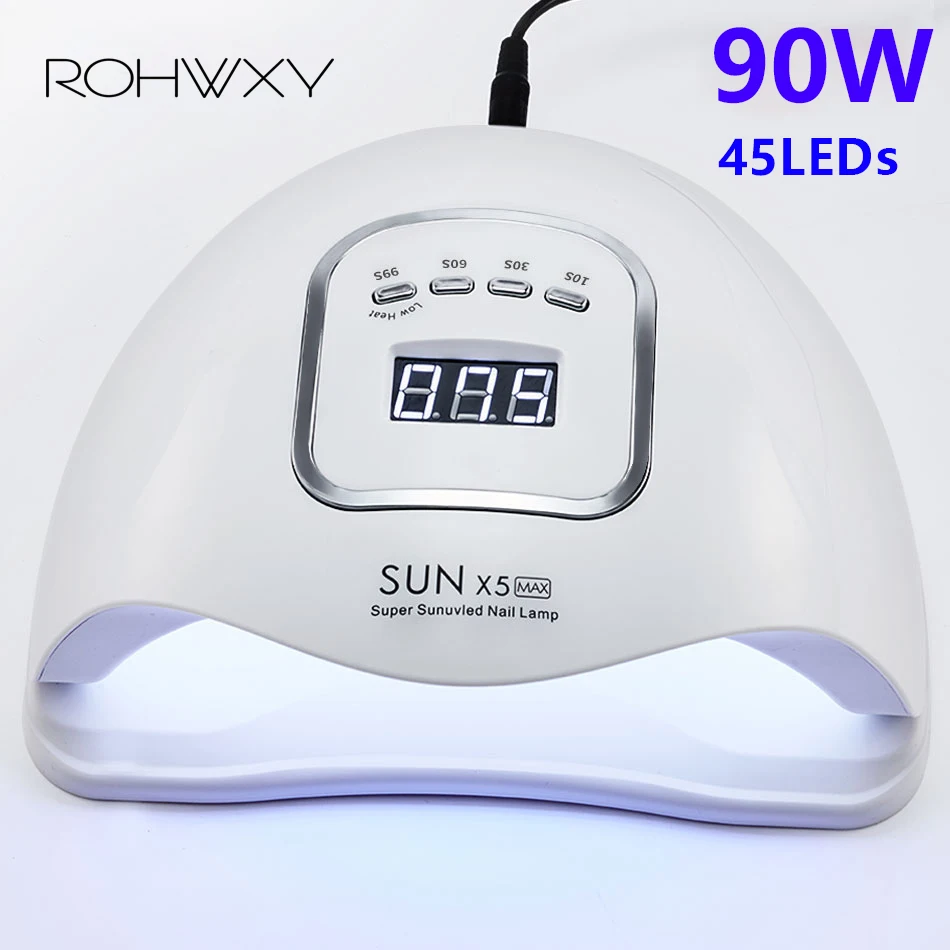 Сушилка для ногтей ROHWXY для отверждения гель лака SUN X5 MAX лампа для ногтей для маникюра 90 Вт УФ светодиодный ледяной светильник для ногтей дизайн лаков|Сушилки для ногтей| | АлиЭкспресс