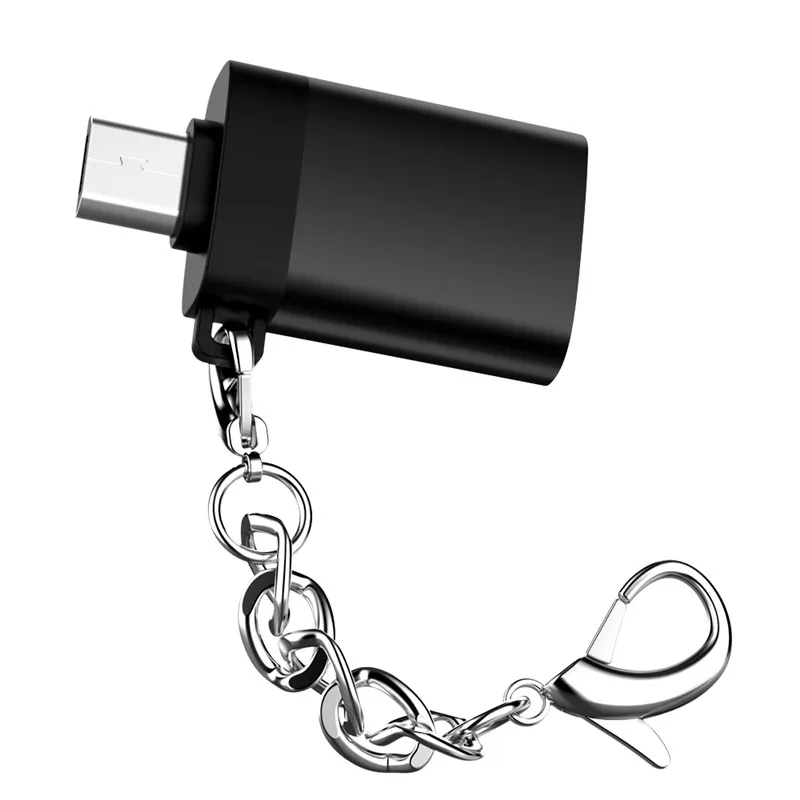 Micro usb OTG адаптер Microusb Мужской к USB 3,0 Женский кабель для синхронизации данных с цепочкой для samsung Xiaomi Android Phone