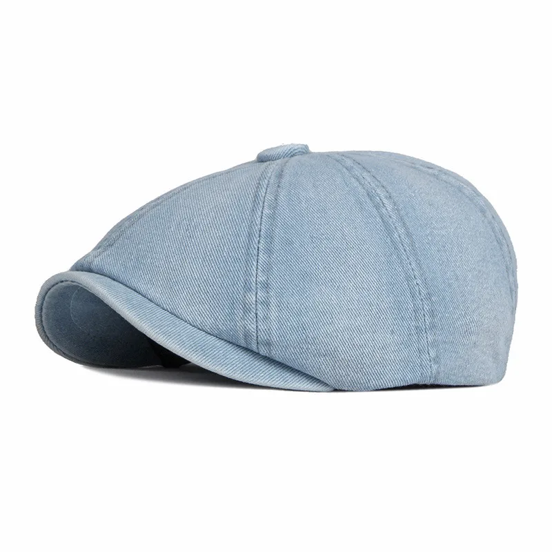 LDSLYJR Four Seasons Cotton Solid Color Newsboy Caps Flat Peaked Cap Men and Women Painter Beret Hats 46 beret hat,newsboy cap,newsboy hat
