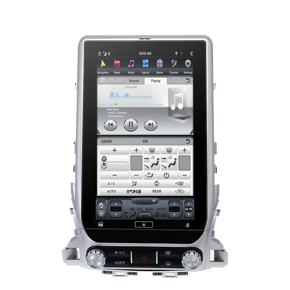 

13.6" tesla style vertical screen android 9.0 Six core Car GPS radio Navigation for Toyota Land cruiser 2016-2017