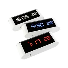 Современный светодиодный цифровые настольные часы для домашнего декора, темп+ дата+ время, электронные настольные часы, USB зарядка или AAA Bettery H1 x
