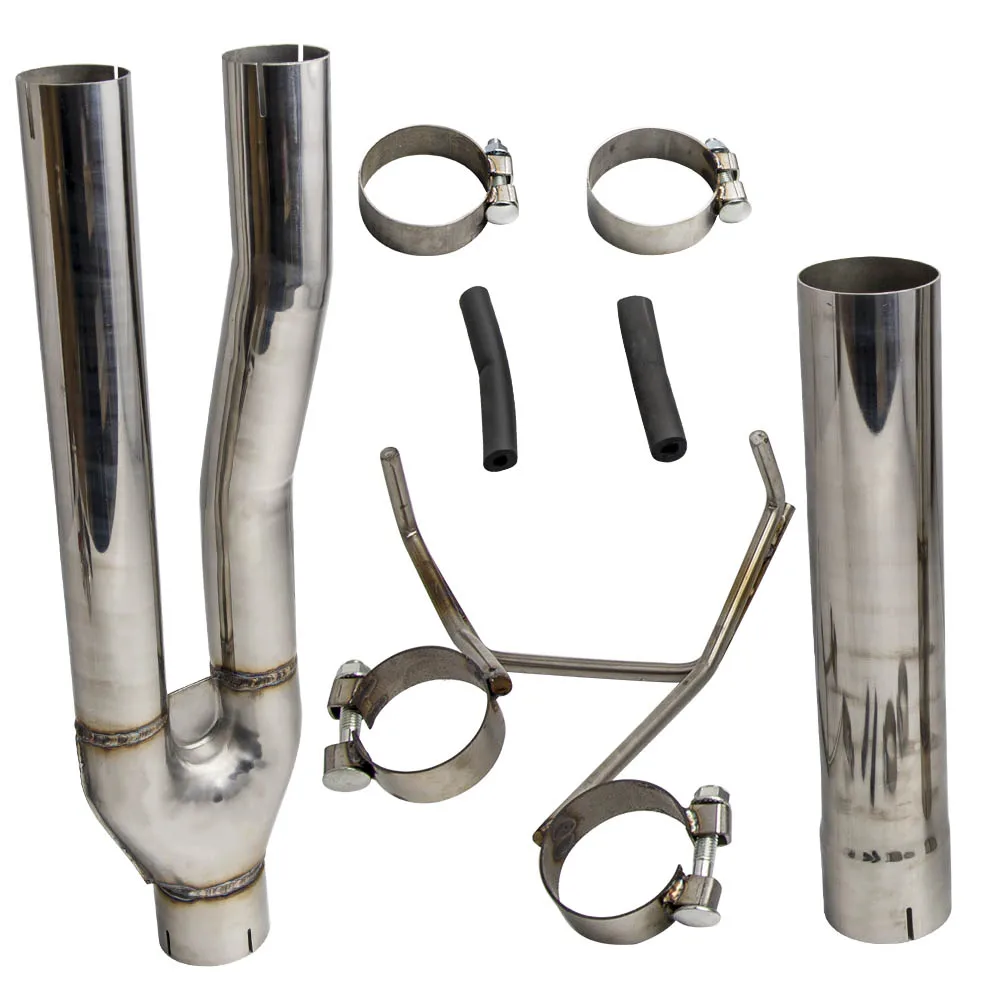 Dual Exhaust Muffler Delete Pipe Kit 0919 Dodge Ram 1500 Hemi 5.7L